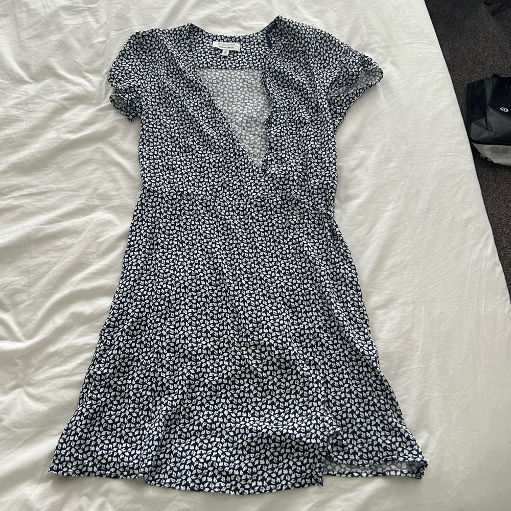 & other stories floral wrap dress